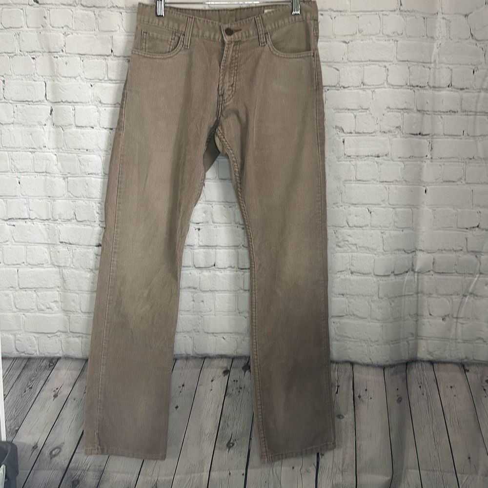 Levi’s 514 Mens Brown Corduroy‎ Pants Slim Straight size 30 L 32